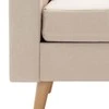 Dvivietė sofa, kreminės spalvos, audinys