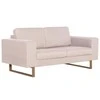 Dvivietė sofa, kreminės spalvos, audinys