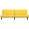 Dvivietė sofa-lova, geltonos spalvos, aksomas