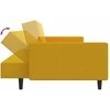 Dvivietė sofa-lova, geltonos spalvos, aksomas