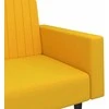 Dvivietė sofa-lova, geltonos spalvos, aksomas