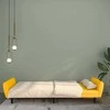 Dvivietė sofa-lova, geltonos spalvos, aksomas