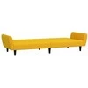 Dvivietė sofa-lova, geltonos spalvos, aksomas