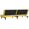 Dvivietė sofa-lova, geltonos spalvos, aksomas
