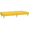 Dvivietė sofa-lova, geltonos spalvos, audinys