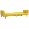Dvivietė sofa-lova, geltonos spalvos, audinys