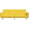 Dvivietė sofa-lova, geltonos spalvos, audinys