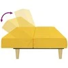 Dvivietė sofa-lova, geltonos spalvos, audinys
