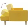 Dvivietė sofa-lova, geltonos spalvos, audinys