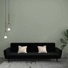 Dvivietė sofa-lova, juodos spalvos, aksomas