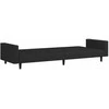 Dvivietė sofa-lova, juodos spalvos, aksomas
