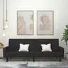 Dvivietė sofa-lova, juodos spalvos, aksomas
