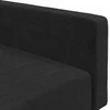 Dvivietė sofa-lova, juodos spalvos, aksomas