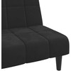 Dvivietė sofa-lova, juodos spalvos, aksomas