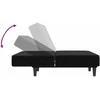 Dvivietė sofa-lova, juodos spalvos, aksomas