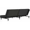 Dvivietė sofa-lova, juodos spalvos, aksomas