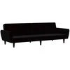 Dvivietė sofa-lova, juodos spalvos, aksomas
