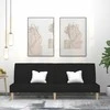Dvivietė sofa-lova, juodos spalvos, audinys