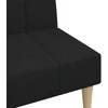 Dvivietė sofa-lova, juodos spalvos, audinys