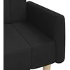 Dvivietė sofa-lova, juodos spalvos, audinys