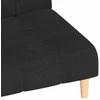 Dvivietė sofa-lova, juodos spalvos, audinys