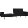 Dvivietė sofa-lova, juodos spalvos, audinys