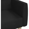 Dvivietė sofa-lova, juodos spalvos, audinys