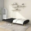 Dvivietė sofa-lova, juodos spalvos, audinys