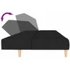 Dvivietė sofa-lova, juodos spalvos, audinys
