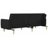 Dvivietė sofa-lova, juodos spalvos, audinys