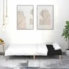 Dvivietė sofa-lova, juodos spalvos, audinys