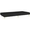 Dvivietė sofa-lova, juodos spalvos, audinys