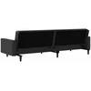 Dvivietė sofa-lova, juodos spalvos, dirbtinė oda