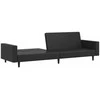 Dvivietė sofa-lova, juodos spalvos, dirbtinė oda