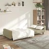 Dvivietė sofa-lova, kapučino spalvos, dirbtinė oda