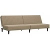 Dvivietė sofa-lova, kapučino spalvos, dirbtinė oda