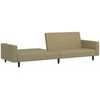 Dvivietė sofa-lova, kapučino spalvos, dirbtinė oda