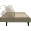 Dvivietė sofa-lova, kapučino spalvos, dirbtinė oda