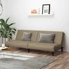 Dvivietė sofa-lova, kapučino spalvos, dirbtinė oda