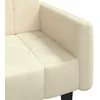 Dvivietė sofa-lova, kreminės spalvos, aksomas
