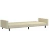 Dvivietė sofa-lova, kreminės spalvos, aksomas