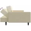 Dvivietė sofa-lova, kreminės spalvos, aksomas