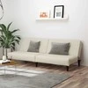 Dvivietė sofa-lova, kreminės spalvos, aksomas