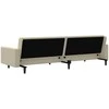 Dvivietė sofa-lova, kreminės spalvos, aksomas