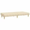 Dvivietė sofa-lova, kreminės spalvos, audinys