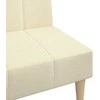 Dvivietė sofa-lova, kreminės spalvos, audinys