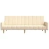 Dvivietė sofa-lova, kreminės spalvos, audinys