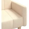 Dvivietė sofa-lova, kreminės spalvos, audinys