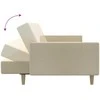 Dvivietė sofa-lova, kreminės spalvos, audinys