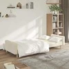 Dvivietė sofa-lova, kreminės spalvos, audinys